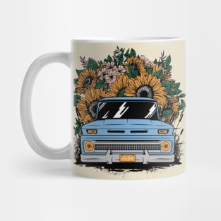 Sunflower Truck Mug